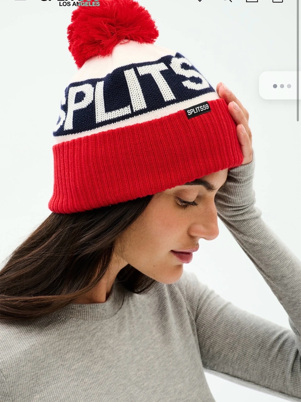 NWT SPLITS59 Pom Pom Logo Beanie